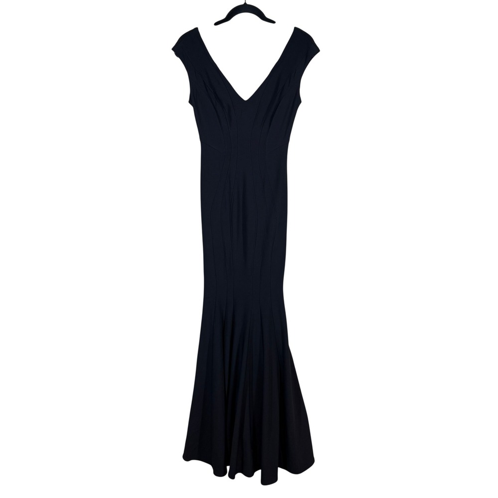 Avery G Knit Mermaid Maxi Dress 6 Black Classic Formal Glamour Whimsigoth FLAW - Picture 1 of 12